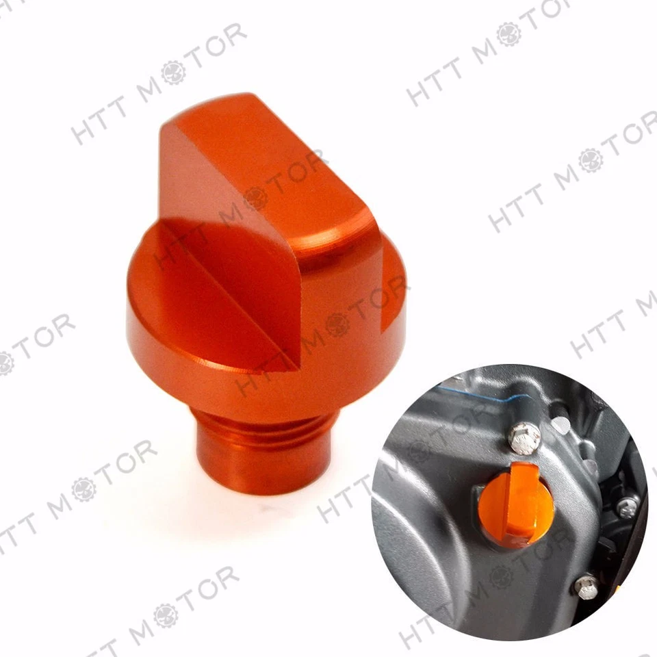 Tornillo de tapón de drenaje de aceite de aluminio CNC apto para KTM DUKE 125 200 390 EE. UU. Naranja Foto 1 de 4