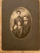 Antique Cabinet Card Victorian Family Garcias Photo 1900s