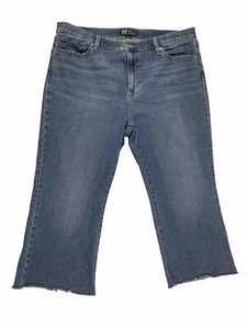 Gap Jeans Womens 20 / 35 Reg Blue Raw Hem 70s Flare - Picture 1 of 13