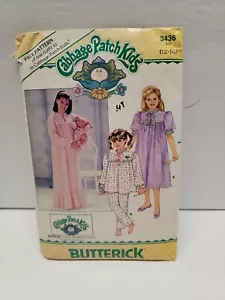 Butterick #3436 Cabbage Patch Kids Girls Nightgown Top Pants UNCUT PATTERN 12-14 - Picture 1 of 4