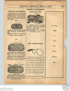 Anuncio de papel 1936 Katch All Wire tipo francés ratón trampa para ratas trampas sostenerlos - Imagen 1 de 1