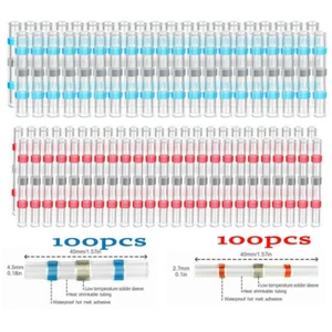 200x Conectores de cable retráctil térmico de manga de sello de soldadura Terminales de cuaderno impermeables - Imagen 1 de 11