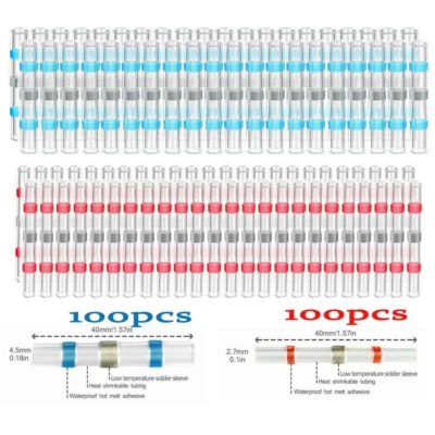 200x Solder Seal Sleeve Heat Shrink Wire Connectors Waterproof Butt Terminals - Image 1 of 4