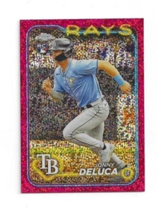 2024 Topps Chrome JONNY DELUCA Rookie Magenta Speckle Refractor #d 53/350 Rays - Picture 1 of 2