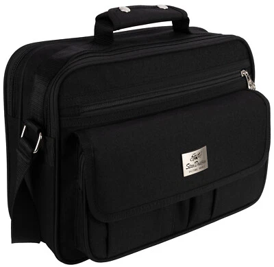 L Tasche Arbeitstasche Umhängetasche Flugbegleiter Herrentasche Schwarz  - Bild 1 von 4