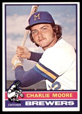 1976 TOPPS CHARLIE MOORE MILWAUKEE BREWERS #116