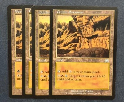 MTG 4X ONSLAUGHT GOBLIN BURROWS NM MAGIC THE GATHERING UNCOMMON LAND - Image 1 of 4