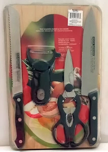 NEW 5 Piece Koch Messer/Beck Knife Set Cut Board Peeler Scissors Stainless Steel - Picture 1 of 3