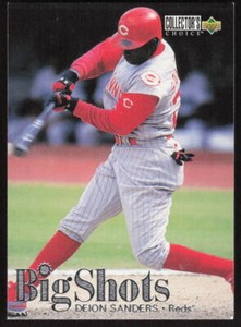 1997 Collector's Choice Big Shots  Deion Sanders #9 Cincinnati Reds