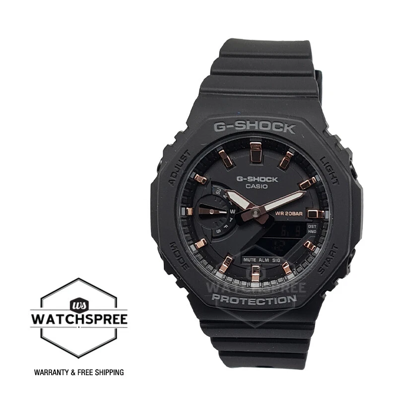 Casio G-shock Gma-s2100-1a Black Rose Gold Mini Casioak 43mm