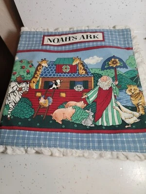 CRANSTON VIP HANDMADE FABRIC NOAH'S ARK CLOTH BOOK CUT n' SEW BABY FIRST CRIB  - Image 1 of 4