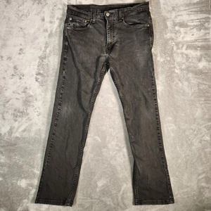 Levi's 505 Jeans Men's 32X29 (Tag 33X30) Black Y2K 90s Regular Fit Straight Leg - Picture 1 of 18