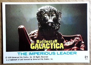 1978 Battlestar Galactica U.K Edition Card 21 THE IMPERIOUS LEADER - Picture 1 of 3