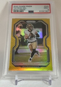 2020 Panini Prizm Gold Prizm Taysom Hill #245 /10 PSA 9 MINT