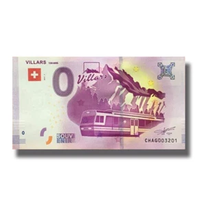 2017 Suiza CHAF Swiss Villars 150 Ans Billet Billete de recuerdo Euro Schein - Imagen 1 de 1