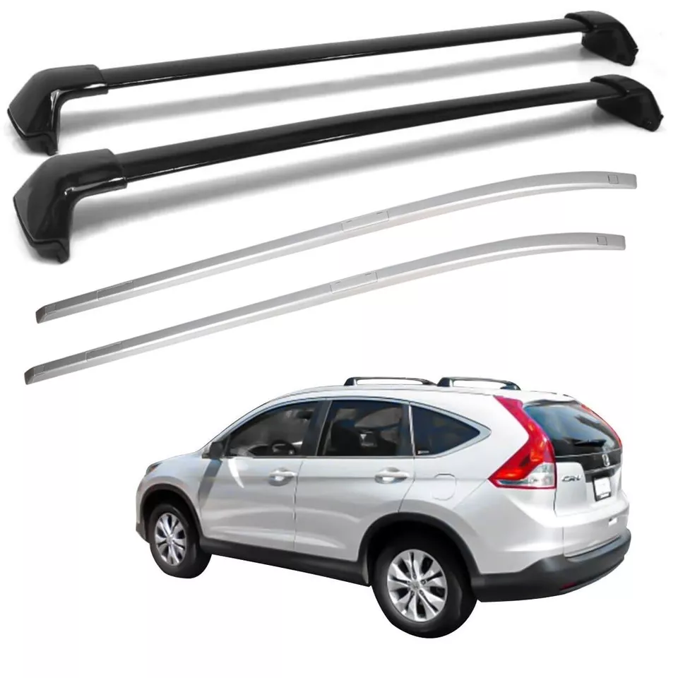 Barras transversales de rieles laterales de 4 piezas para portaequipajes de techo Honda CRV CR-V 2012 2013 2014 2015 2016 Foto 1 de 4