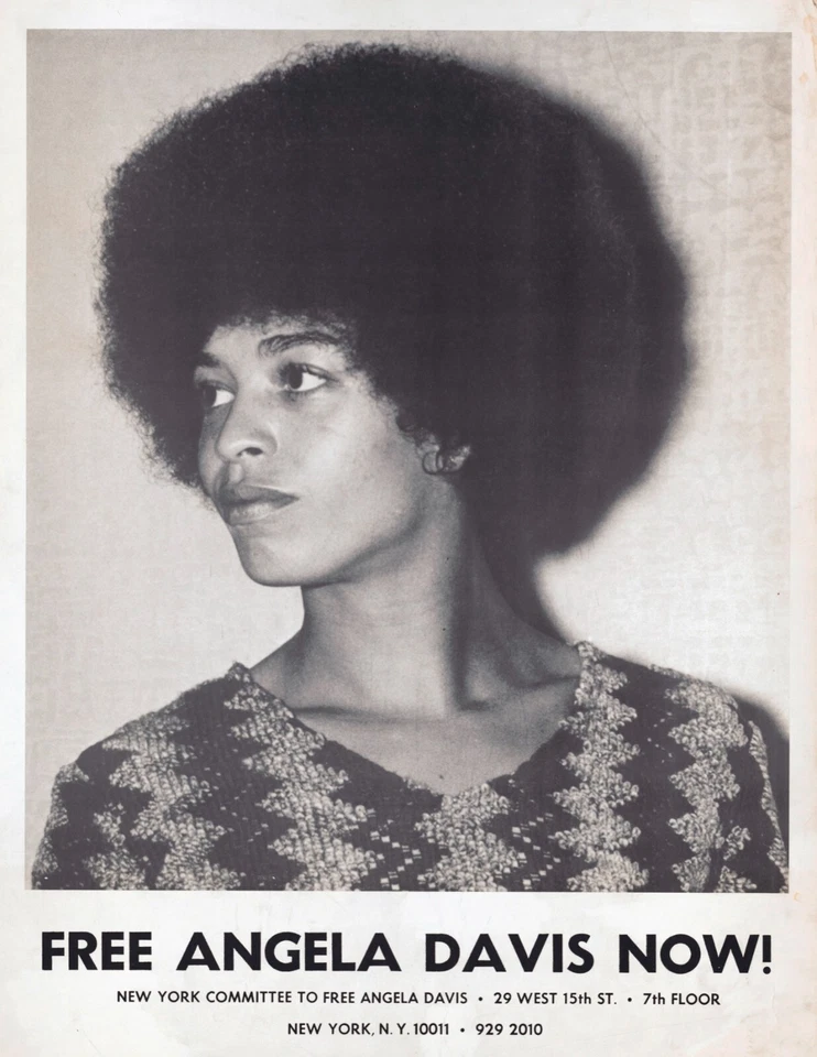 13716.Decor Poster print.Room Wall art design.Free Angela Davis Now.Civil Rights - Image 1 of 1