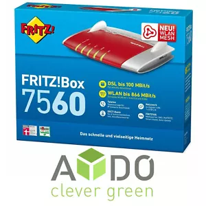 AVM FRITZBox 7560 VDSL DSL Modem 4-Port Gigabit MESH WLAN Router *24M Gewährl.* - Bild 1 von 3
