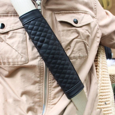 2x Black Car Comfortable Safety Belt Cushion Cover Shoulder Strap Seat Harness - Image 1 of 4