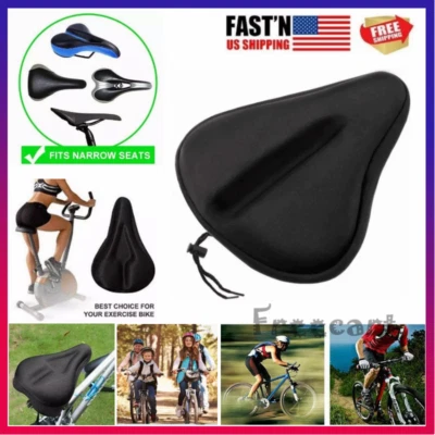 Bike Seat Cushion Cover Soft Padded Mountain Bicycle Saddle Comfort Seat Cover - Image 1 of 4