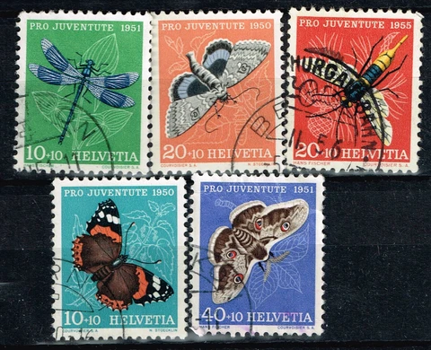 Switzerland Fauna InsectsWild Forest Animals set 1950 A-10 Cover