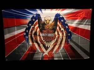 Harley Davidson 3x5 Flag Banner 3 X 5 Large Fast Free USA Shipping New. - Picture 1 of 6