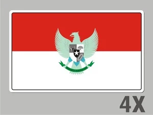 4 Indonesia stickers flag decal bumper car bike laptop .. emblem vinyl FL026 - Foto 1 di 1