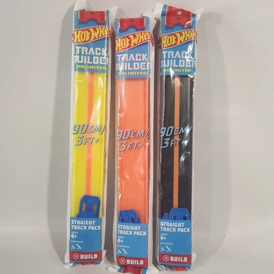 Hot Wheels Track Builder Unlimited Lot Of 3 90cm/3FT Yellow, Orange, & Black New - Image 1 of 4