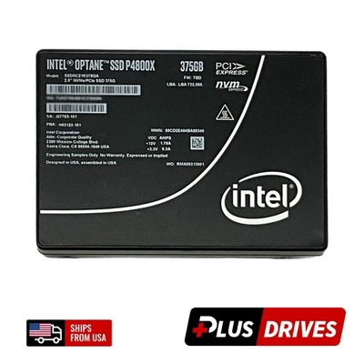 375GB NVMe Intel U.2 2.5in Enterprise Drive Optane SSD P4800X NVME/PCIe - Image 1 of 4
