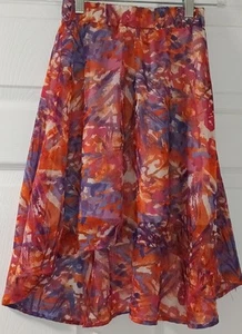 Weavers Girl Girls Elastic Waist Orange Print Skirt Size S - Picture 1 of 2