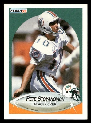 1990 Fleer Pete Stoyanovich #248 Miami Dolphins - Image 1 of 2