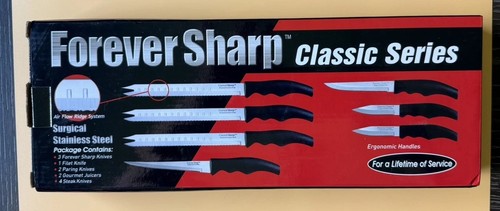 NEW 5 piece set Forever Sharp Knife Surgical Stainless Steel 8