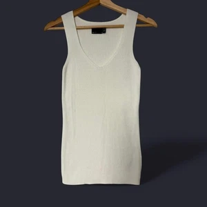Asos Maternity Tank Top Women's Size 0 Cream Sleeveless Knit Strappy V Neck Cami - Picture 1 of 7