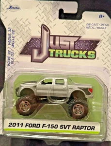 JADA Just Trucks 2011 FORD F-150 SVT RAPTOR PICKUP Silver 1:64 Just Trucks Rare - Picture 1 of 1