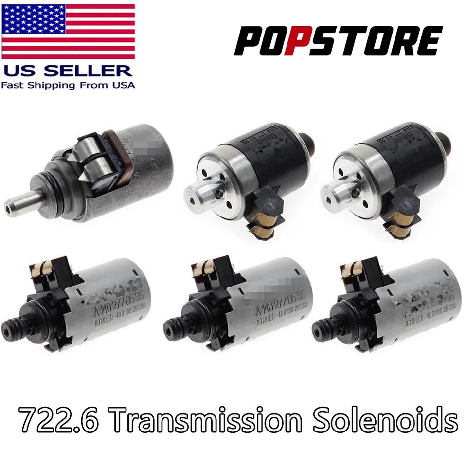 722.6 Transmission Solenoid 6Pcs for 1994-05 Mercedes Benz E320 E420 E430 E500 - Image 1 of 4