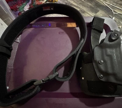 Safariland 6004-774 Drop Leg Tactical Duty Holster RT H Black SIG W Xl Belt! - Image 1 of 4