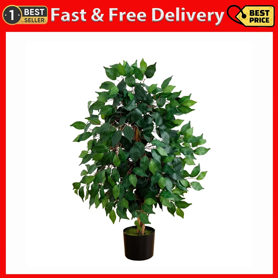 Árbol artificial de ficus casi natural de 3', 28,00 x 28,00 x 36,00 pulgadas Foto 1 de 4