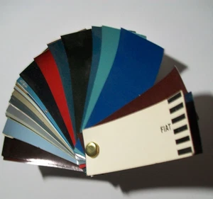 1969 Fiat 124 124 Spider 500F 500L 850 Dino auto RM paint chips selection set - Picture 1 of 4