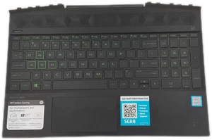 HP Pavilion 15-DK0051WM Palmrest & Keyboard Assembly  - Picture 1 of 6