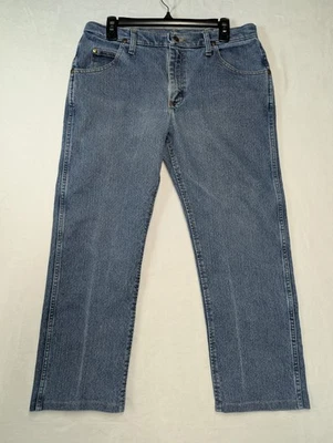 Wrangler Jeans Mens 32x27 Blue Denim 47MWZ Regular Fit Advanced Comfort Cowboy - Image 1 of 4