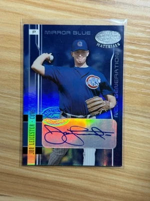 Jon Leicester 2003 Leaf Certified Materials NG Mirror Blue Autograph #241 SP /50 - Image 1 of 2