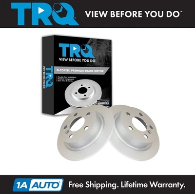 Conjunto de rotores de freio traseiro TRQ sólido para 2014-2024 Mini Cooper - Imagem 1 de 4