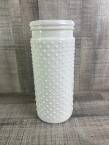 Vintage White Milk Glass Hobnail Kitchen Jar Counter Canister 7.25 inch Tall - Picture 1 of 6