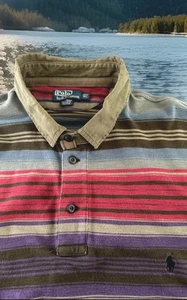 POLO RALPH LAUREN SOUTHWESTERN AZTEKENMUSTER MEHRFARBIG GESTREIFT POLOSHIRT HERREN 3XB - Bild 1 von 5