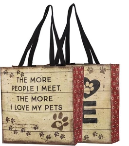 Love My Pets Markt Tragetasche wiederverwendbar doppelseitiges Design - Bild 1 von 2