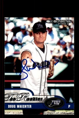 Signed Baseball Card Auto Doug Waechter 2003 Donruss #51 Tampa Bay Devil Rays - Image 1 of 2