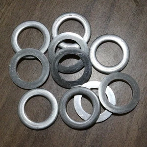10Pcs Aluminum Oil Pan Drain Plug Crush Washer Gasket For Mitsubishi MF660035 - Picture 1 of 3