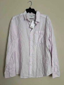 Neu mit Etikett Goodfellow & Co | Größe L | Herren | Rosa | Button Down | Langarm | Leinen - Bild 1 von 5