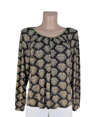 Крестьянский вязаный топ MICHAEL KORS размер XS черный и золотой с длинным рукавом - Изображение 1 из 4