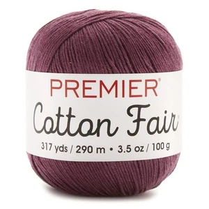 27-17 Cotton Fair Solid Yarn, Plum - Picture 1 of 2
